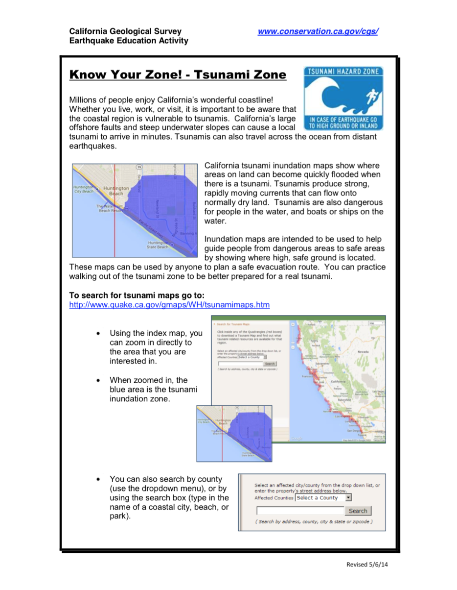 CGS Tsunami Hazard Worksheet